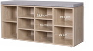 Houseland Danica oak sonoma - Shoe Rack