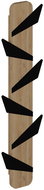 Houseland Alesta Hallway coat rack oak sapphire / black - Coat Hanger