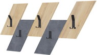 Houseland Livy Hallway coat rack sapphire oak / retro grey - Coat Hanger