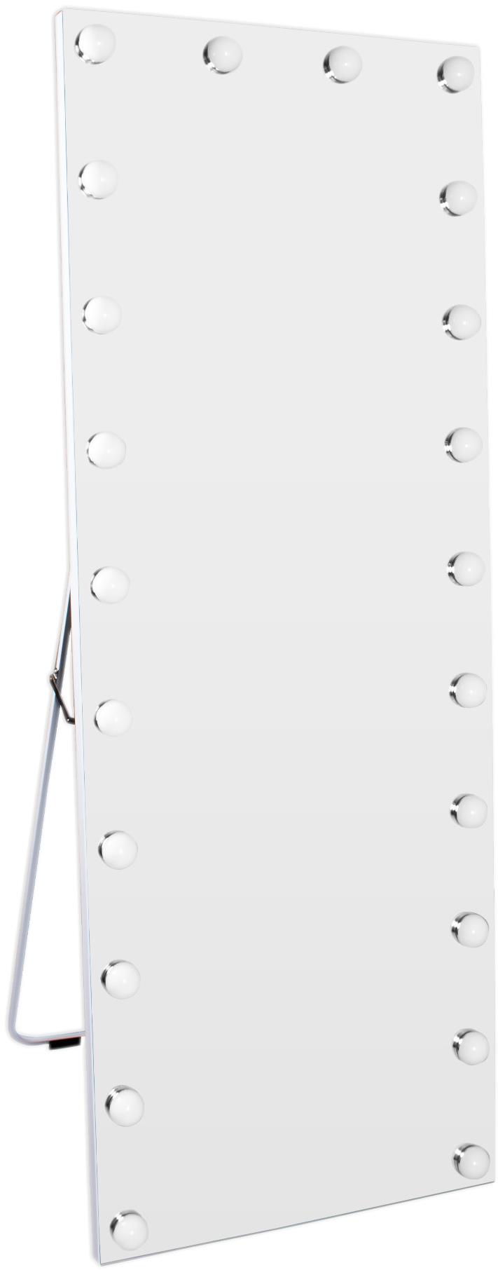 Smart Lashes Velké stojací zrcadlo s osvícením Hollywood, Aurora