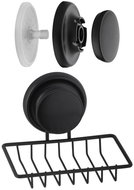 DuraHome Soap dish with suction cup Chaco 44867, black - Soap Dish
