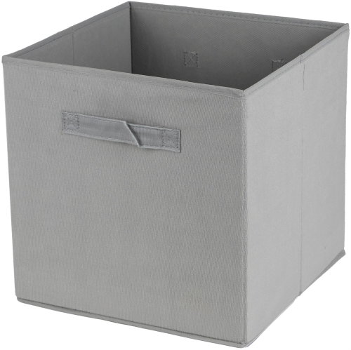 DOCHTMANN Corduroy storage box, grey 31 × 31 × 31 cm - Storage Box - Main image