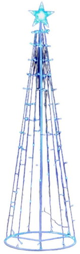 Outdoor XXL Christmas Cone 2 m - 480 led with twinkle lights - blue - Christmas Lights - Main image