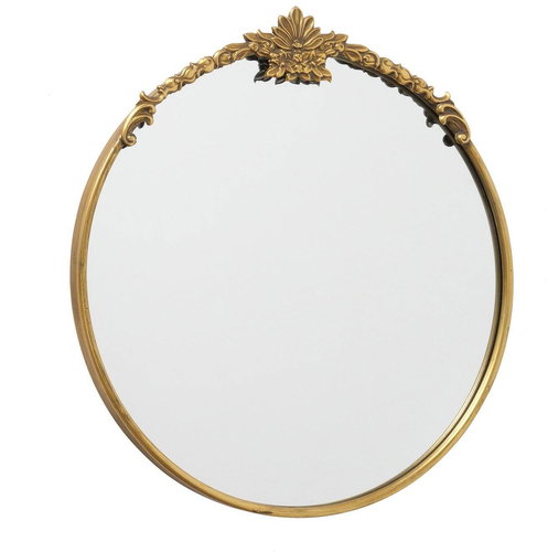 BOLTZE Mirror in gold frame Madeleine, round - Mirror - Main image