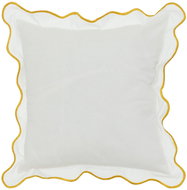 ATMOSPHERA Decorative pillow with frill Biscuit, 50 × 50 cm - Pillow