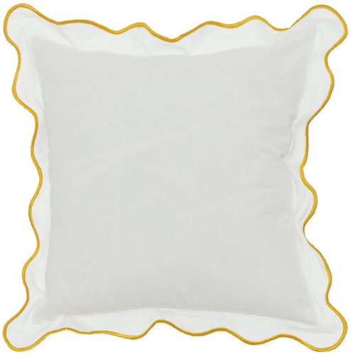 ATMOSPHERA Decorative pillow with frill Biscuit, 50 × 50 cm - Pillow - Main image