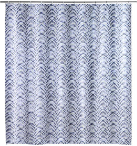 WENKO Shower curtain Sevilla, 180 × 200 cm, blue - Shower Curtain - Main image