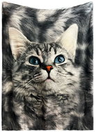 Excellent Microplush warm blanket grey 130 × 150 cm - Cat - Blanket