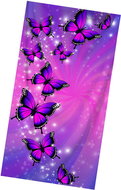 Excellent Plážová osuška fialovo-růžová 70 × 140 cm - Motýli - Bath Towel