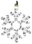 Christmas Lights Christmas LED flashing snowflake 39 cm, cold white - Vánoční osvětlení