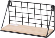 DOCHTMANN Wall shelf rectangle 25 × 10 × 14 cm, metal, wood, black - Shelf