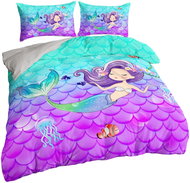 Excellent 3-piece bedding set 135 × 200 cm - Mermaid - Children's Bedding