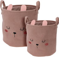 H&L Children's storage basket Rabbit, set of 2, pink - Storage Box