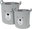 Bear, set of 2, grey