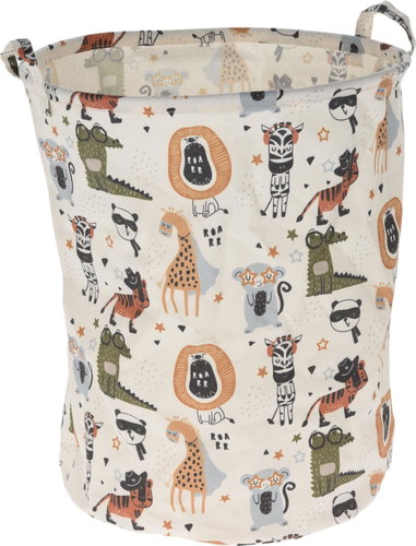 H&L Safari Party storage basket 40 × 50 cm, white - Storage Basket - Main image