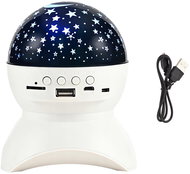 Verk 15904 Night sky projector with bluetooth speaker white - Light Projector