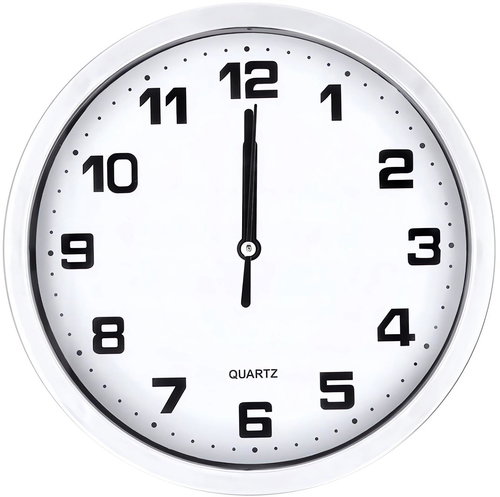 Verk 27067 Wall clock analogue 20 cm silver - Wall Clock - Main image