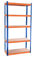 Aga Metal shelf 180 × 90 × 40 cm blue/orange - Shelving Unit