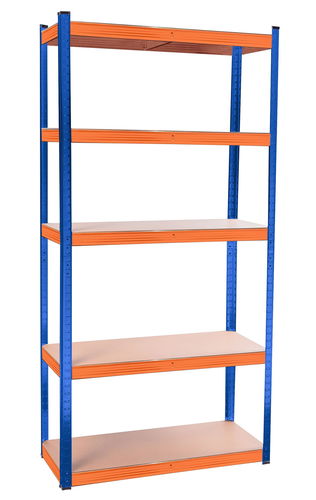 Aga Kovový regál 180 × 90 × 40 cm modrý/oranžový - Regál - Hlavní obrázek