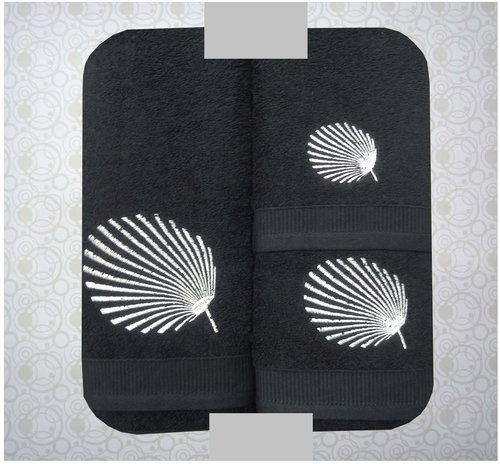 4sleep 3dílná sada ručníků v krabici č. 313 černé listy - Towel Set - Main image