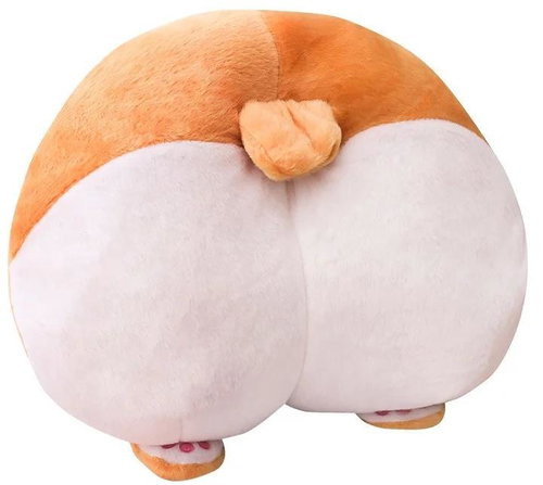 Daklos Cute plush corgi dog butt pillow - 28 × 32 cm - Pillow - Main image