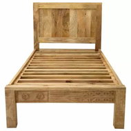 LAKŠMI Bed Manu 90 × 200 cm made of mango wood - Bed