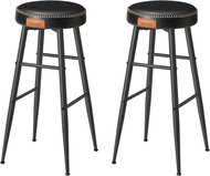 Houseland Set of 2 bar chairs Vasagle Bela II, black - Bar Stool