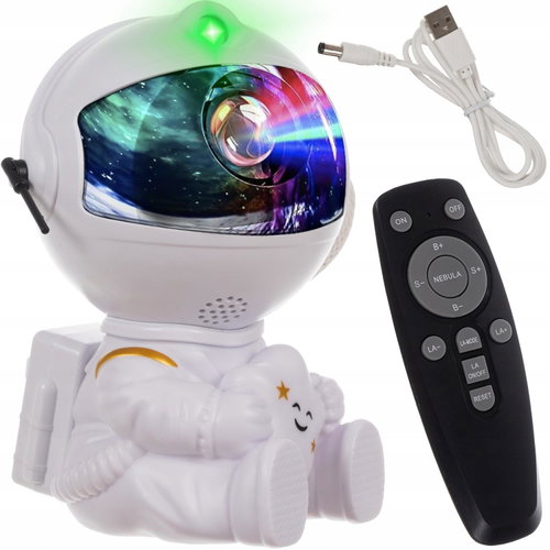 Izoxis 24329 Astronaut seated night sky, aurora and star projector, remote control - Light Projector - Main image