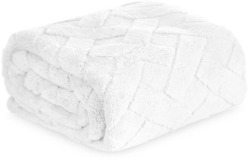 Eurofirany Microfiber blanket Caro 200 × 220 cm, white - Blanket - Main image