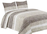 Euromat Přehoz na postel 220 × 240 + 2× 40 × 40 cm - Tavira pruhy béžové BJ-035 - Přehoz na postel