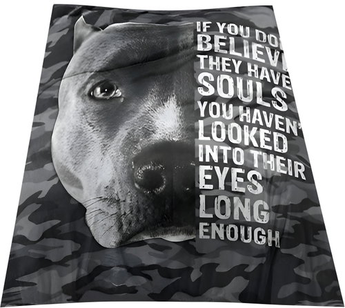 Excellent Microplush Warm Blanket 130 × 150 cm - American Pit Bull Terrier Head - Blanket - Main image