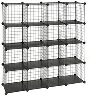 Houseland Wire storage shelf PRACTICO, black - Shelving Unit
