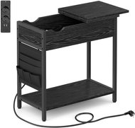 Houseland Storage table Vasagle Laurin with USB ports, black - Side Table