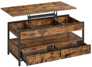 Houseland Coffee table with height adjustment Vasagle Indigra, brown/black - Side Table