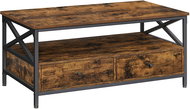 Houseland Coffee table Vasagle Lostra, brown-black - Side Table