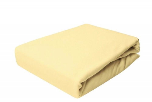 Scarlett LUX terry baby sheet with elastic 140 × 70cm yellow - Cot sheet - Main image