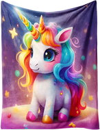 Excellent Micro plush warm blanket 150 × 200 cm - Rainbow unicorn - Blanket