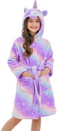 Excellent Cute plush bathrobe purple size 116 - Unicorn - Bathrobe