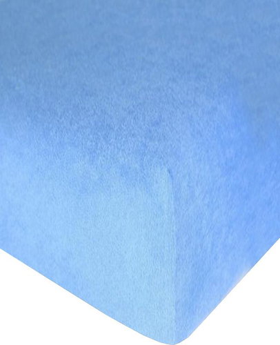 4sleep Non-permeable terry sheet with elastic 80 × 180 cm, blue - Bedsheet - Main image