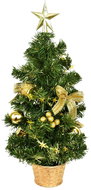 DOMMIO Vánoční stromek zdobený s hvězdou - zlatý, 45 cm - Vánoční stromek