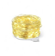 Vnitřní USB mikro řetěz 5 m 50 led - teplá bílá - Světelný řetěz