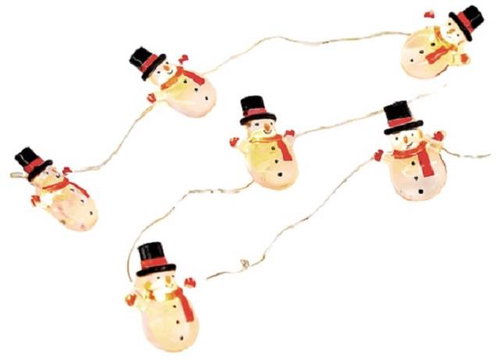 ACA Lighting Hóemberek, melegfehér, 2× AA, 140 cm - Fényfüzér - Fő fotó