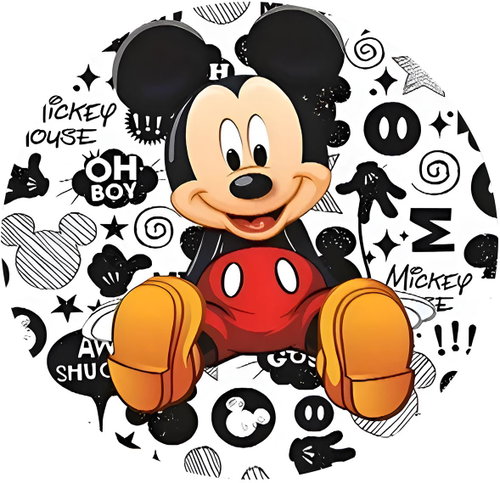 Excellent Kruhový koberec 120 cm - Mickey mouse - Carpet - Main image
