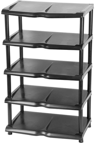 Strend Pro Shoe rack, 5-piece, black, 48 × 30.5 × 86 cm - Shoe Rack - Main image
