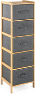 G21 Bamboo shelf, 5 baskets - Shelving Unit