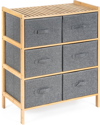 G21 Bamboo shelf, 6 baskets - Shelving Unit - Main image