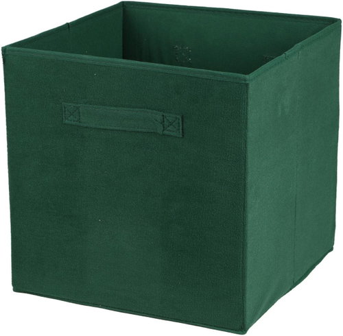 DOCHTMANN Callax box, storage box corduroy, dark green 31 × 31 × 31 cm - Storage Box - Main image