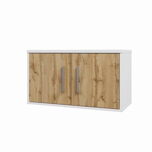 Cheapest furniture Cupboard extension NEJBY GIANNI with door, white, oak wotan - Cabinet - Main image