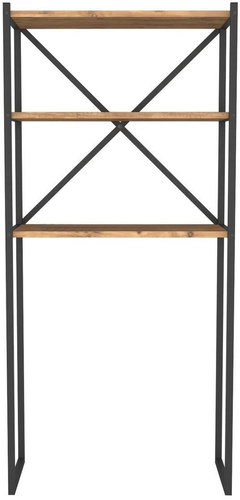 Cheapest furniture Shelf above washing machine EKSPERT, pine, black - Shelving Unit - Main image
