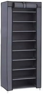 Foxter 0724 Textile shoe cabinet XXL, 10 shelves, grey - Shoe Rack